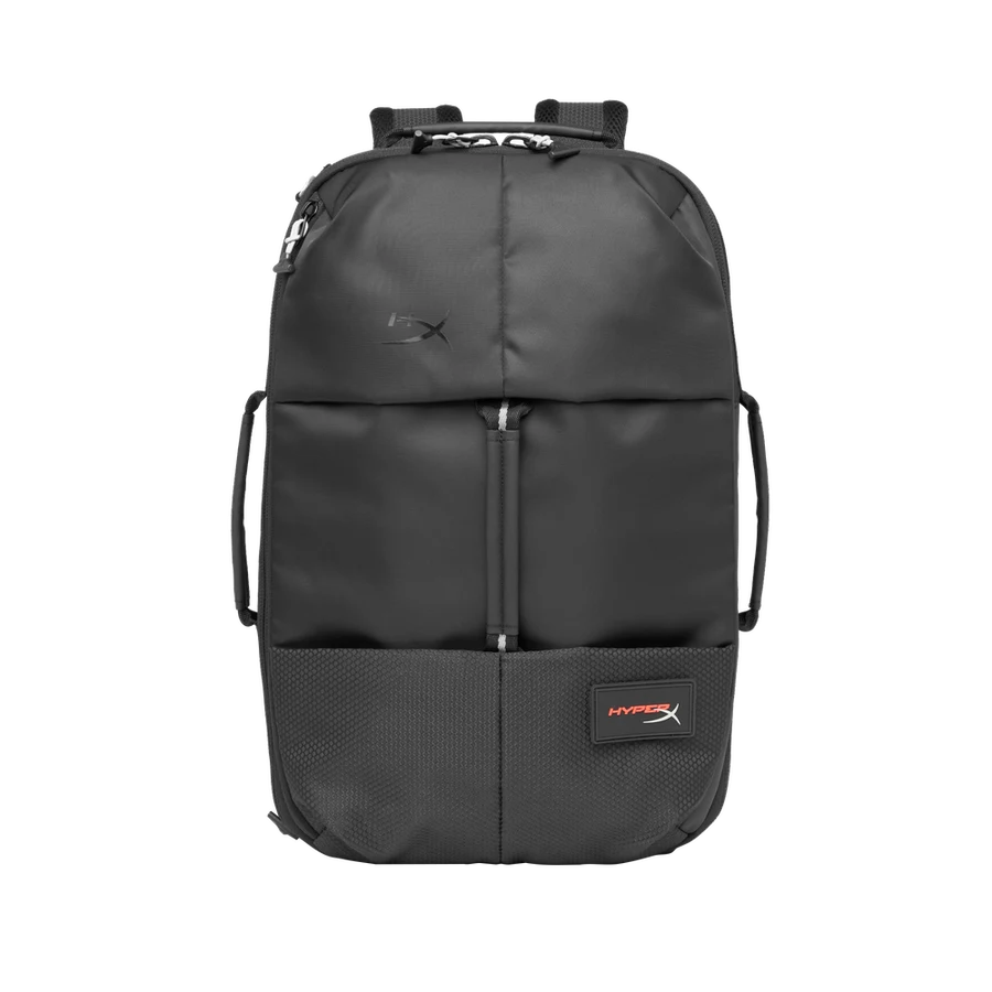 Actual black HyperX Knight Backpack, front view