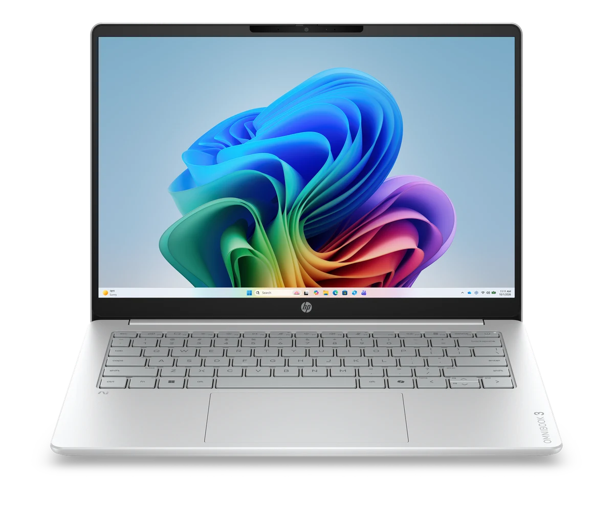 HP OmniBook 3 laptop in silver